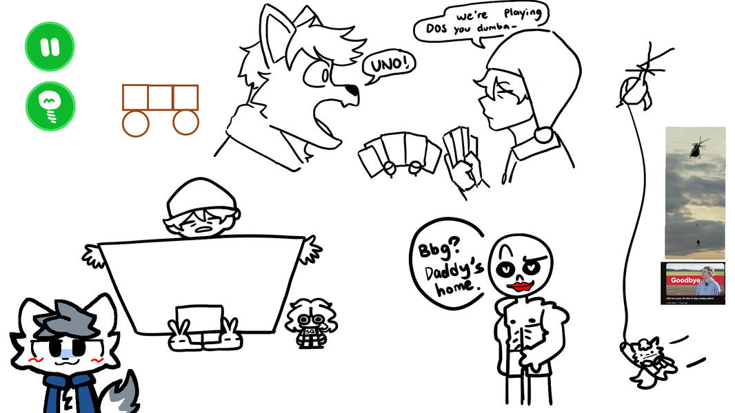 Sqyoshi, Bludoze, and ZanjoeUwU Magma Canvas ⟋ 1-4-2024 DOODLE PARODY 5/5