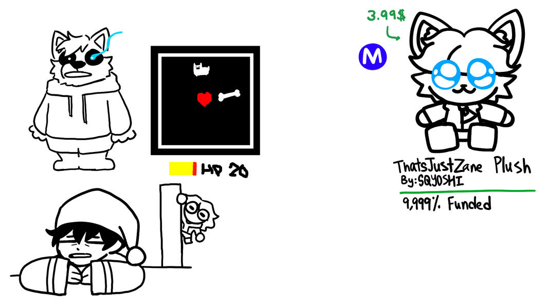 Sqyoshi, Bludoze, and ZanjoeUwU Magma Canvas ⟋ 1-4-2024 DOODLE PARODY 4/5
