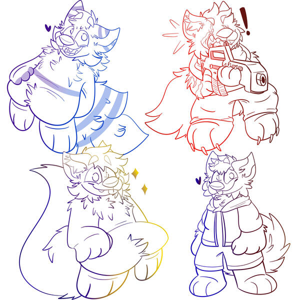 BoxxoWorks "bunch of cuties Uwu!! ✨✨✨" (2/2) Sketches ⟋ 12-6-2020 GIFT SOURCE 