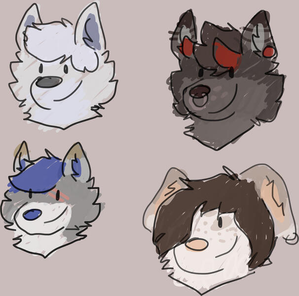 EasyVock Colored Headshot Sketches ⟋ 7-25-2020 GIFT EVENT SOURCE 