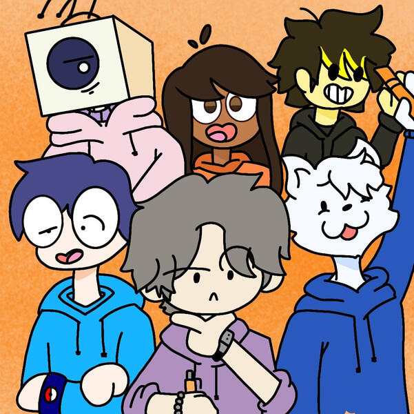 Bludoze, TeenyToonsYT lineart by bludoze, colored by teeny Group Pic ⟋ 11-21-2019 GIFT SOURCE